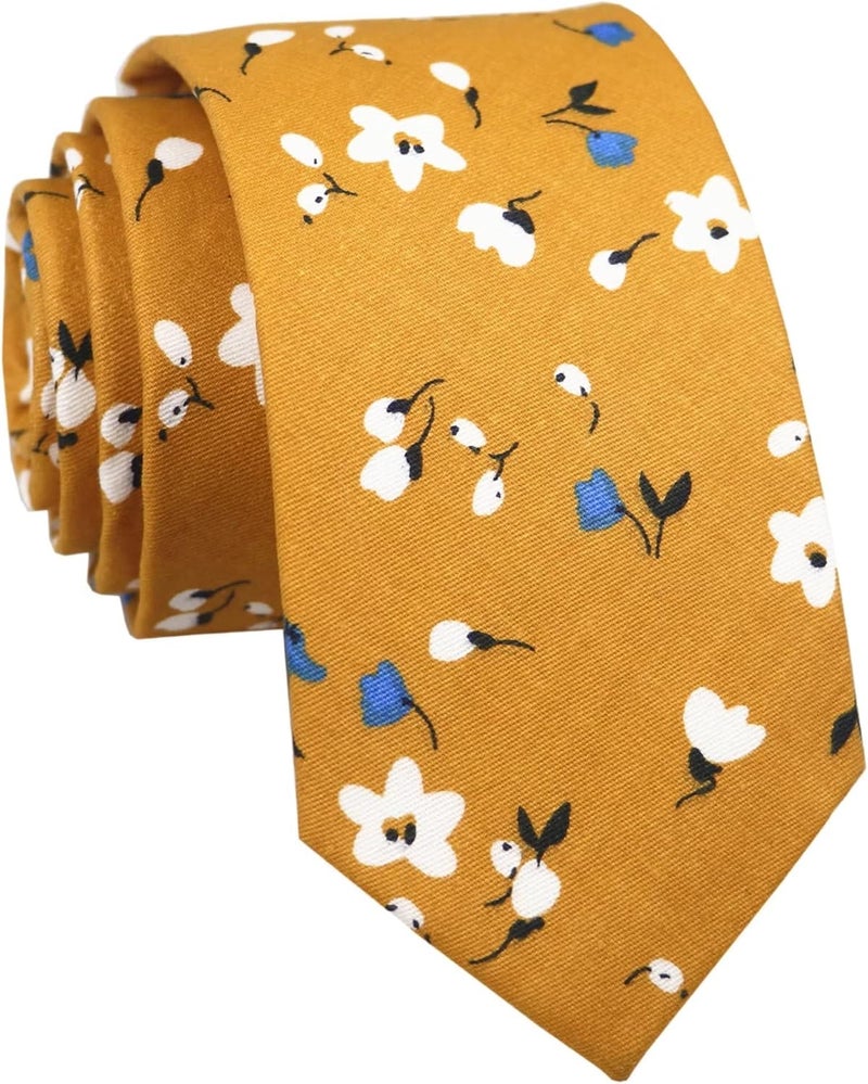 Men's Skinny Solid Color Tie Causal Cotton Linen Narrow Slim cut Necktie